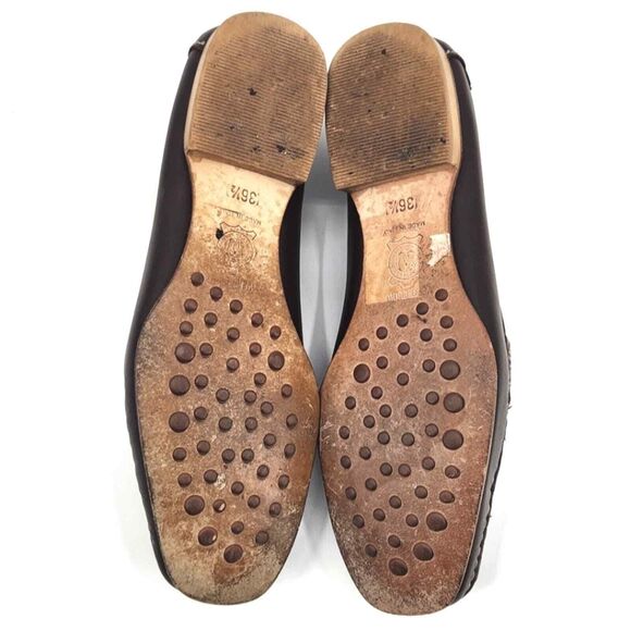 Maggio & Rossetto Brown Leather Croc Embossed Loafers Flats Womens Shoe Size 6 - Picture 8 of 8
